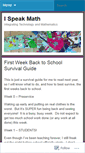 Mobile Screenshot of ispeakmath.org